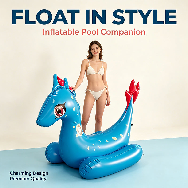 Dinosaur Inflatable Ride‑On Pool Float