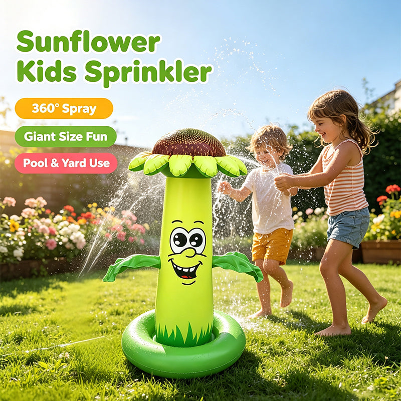 Inflatable Sunflower Sprinkler Toy for Kids