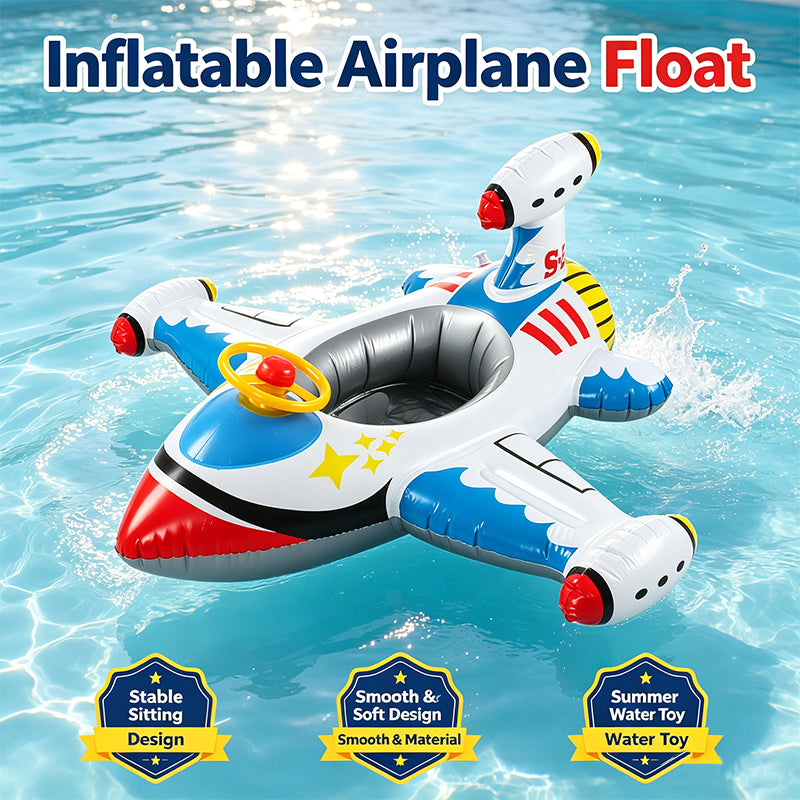 Kids Airplane Inflatable Swim Seat Float