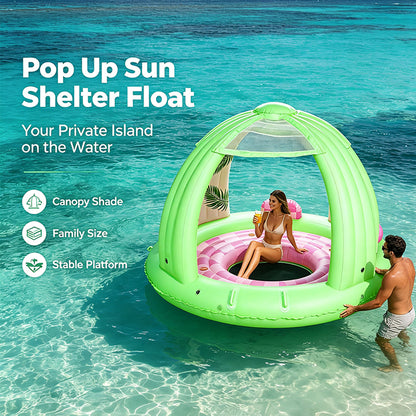 Inflatable Canopy Pool Float with Shade