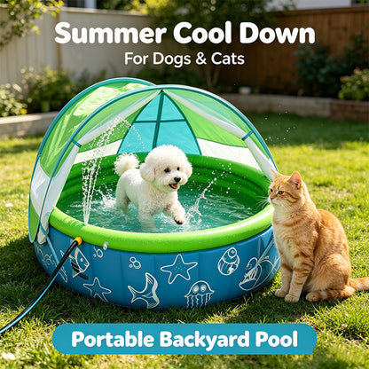 Inflatable Shade Pool with Sprinkler