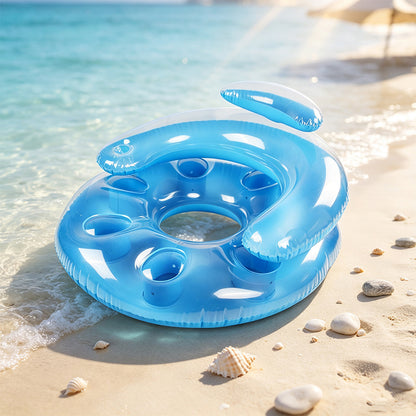 Clear Blue Inflatable Pool Lounge Chair Float