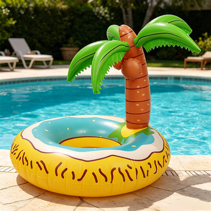 Inflatable Coconut Palm Tree Swim Ring