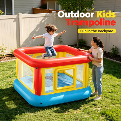 Inflatable Kids Trampoline with Mesh Fence