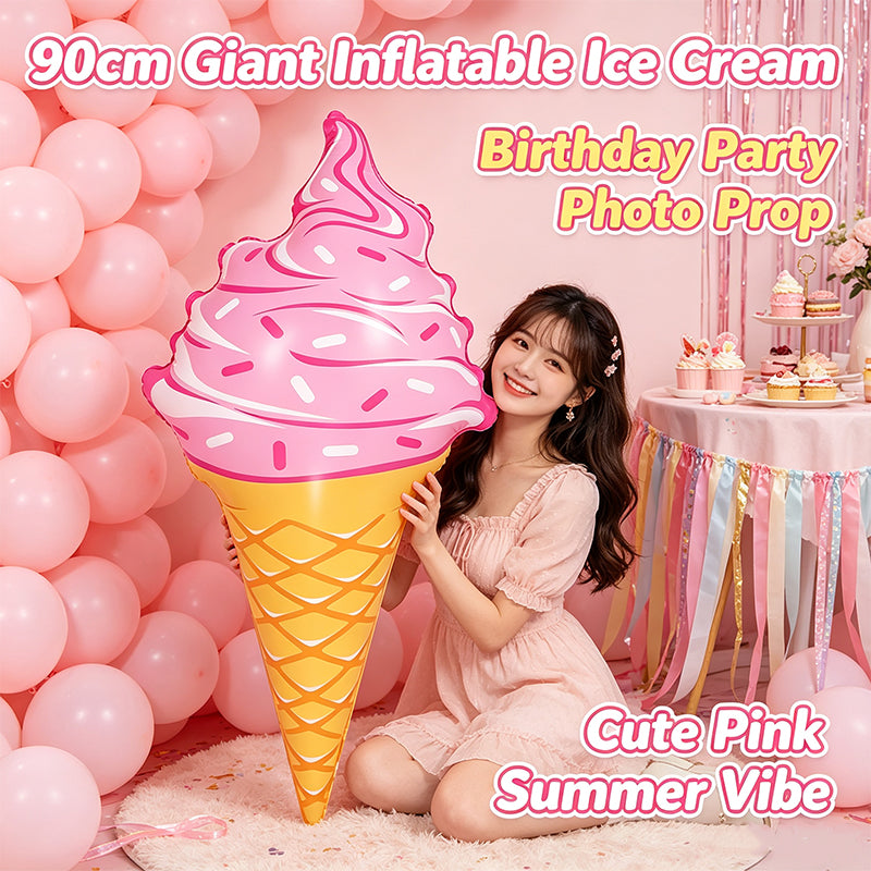 90cm Inflatable Ice Cream Cone Photo Prop