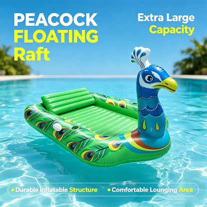 Giant Inflatable Peacock Pool Float Lounge