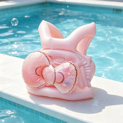 Cute Bow Pink Kids Inflatable Swim Vest