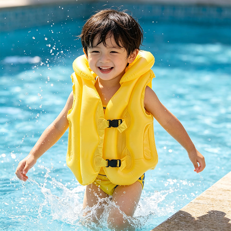 Yellow Kids Inflatable Swim Safety Vest