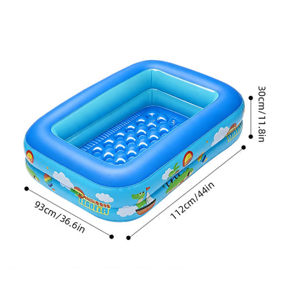 Rectangular Family Inflatable Swimming Pool 112x93x30cm