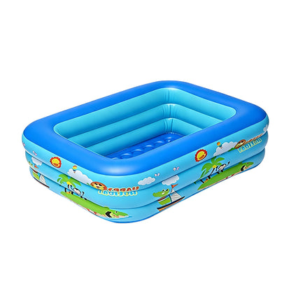 Rectangular Family Inflatable Swimming Pool 178x126x50cm