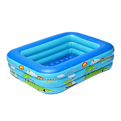 Rectangular Family Inflatable Swimming Pool 208x130x50cm