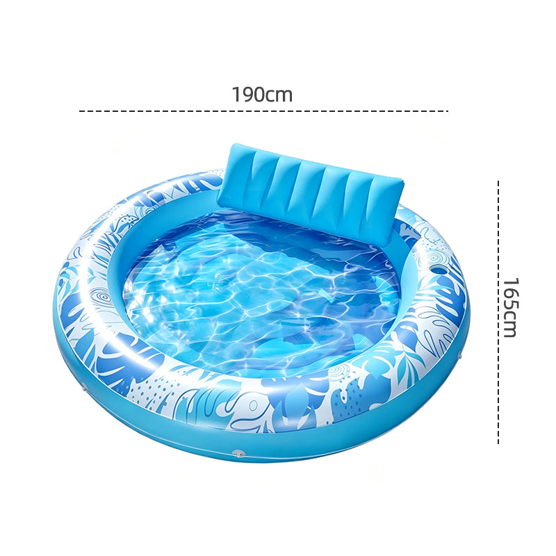 Large Round Inflatable Water Island Pool Float