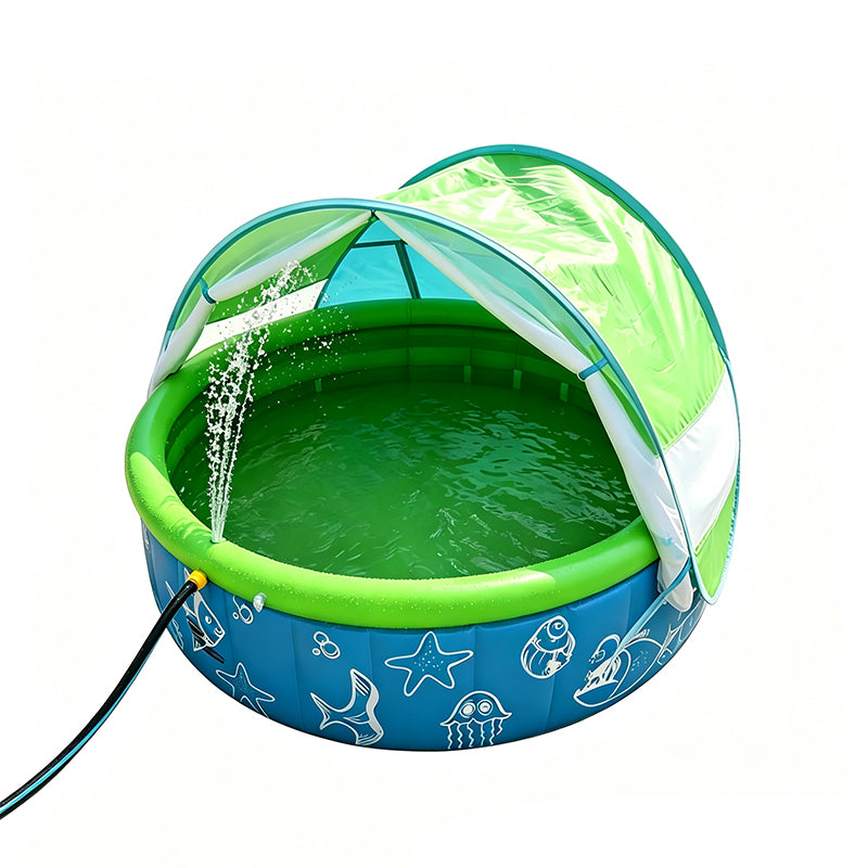Inflatable Shade Pool with Sprinkler
