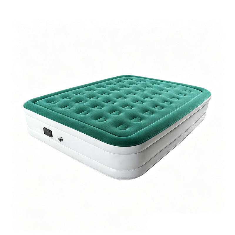 Queen Size Flocked Air Mattress with Built-in Pump