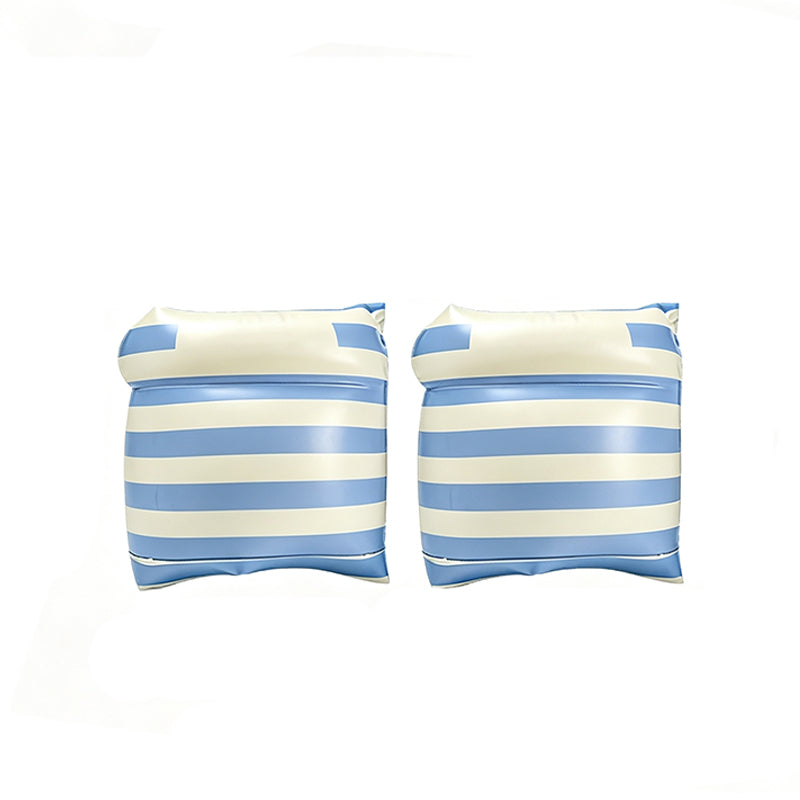 Blue White Stripe Kids Inflatable Swim Arm Bands