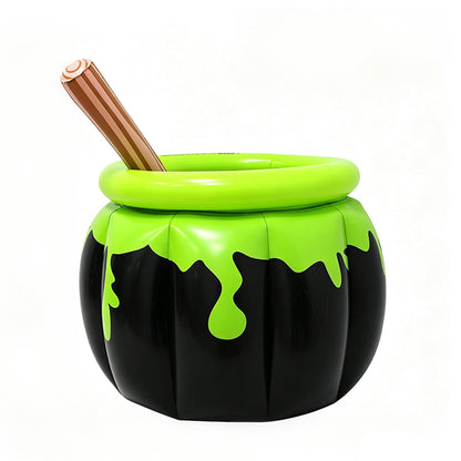 Halloween Pumpkin Witch Cauldron Inflatable Ice Bucket
