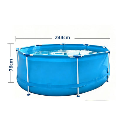 Round Metal Frame Swimming Pool 244x76cm