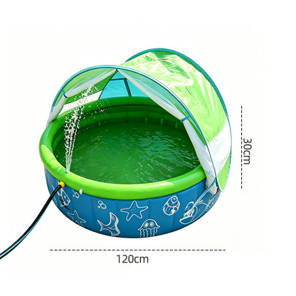 Inflatable Shade Pool with Sprinkler