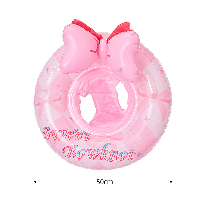 Kids Sweet Bowknot Inflatable Seat Swim Ring
