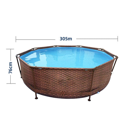 Round Metal Frame Swimming Pool 305x76cm