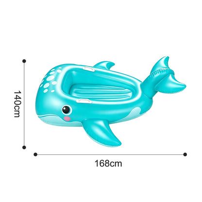 Whale Ride‑On Kids Pool Float
